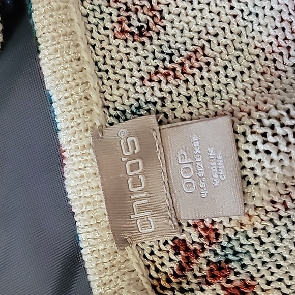 Chico's Women's Paisley Knit Top Size XSP - Picture 6 of 8